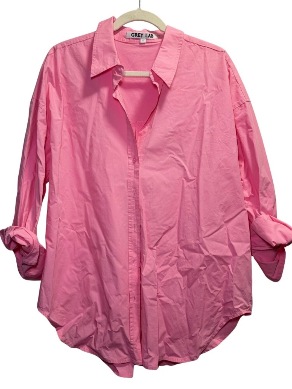 GREY LAB Pink Oversized Button-Down Shirt XL